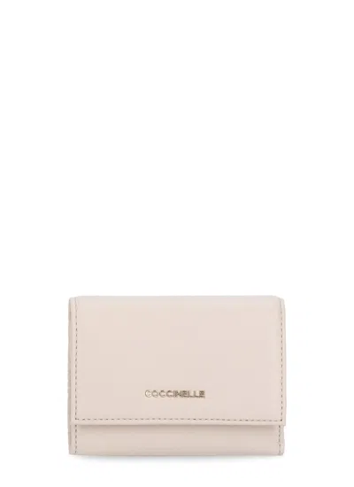 Coccinelle Metallic Soft Wallet In Neutral