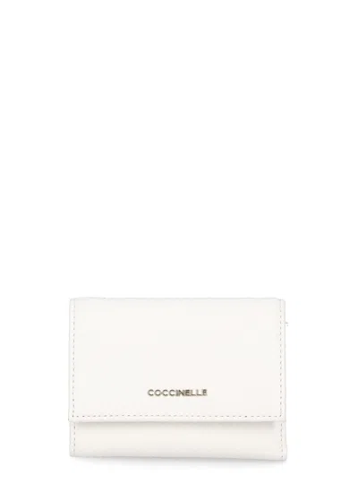 Coccinelle Metallic Soft Wallet In White