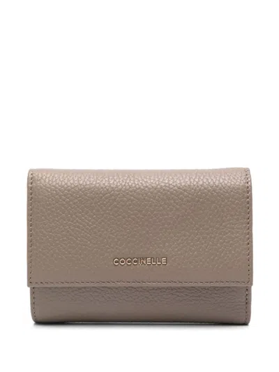 Coccinelle Metallic Soft Wallet In Brown