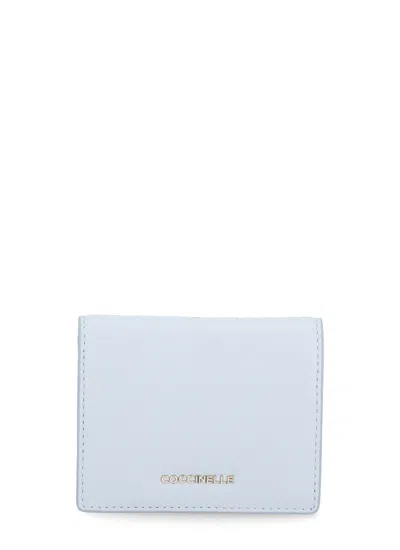 Coccinelle Metallic Soft Wallet In Light Blue