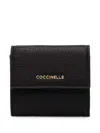 Coccinelle Metallic Soft Wallet In Schwarz