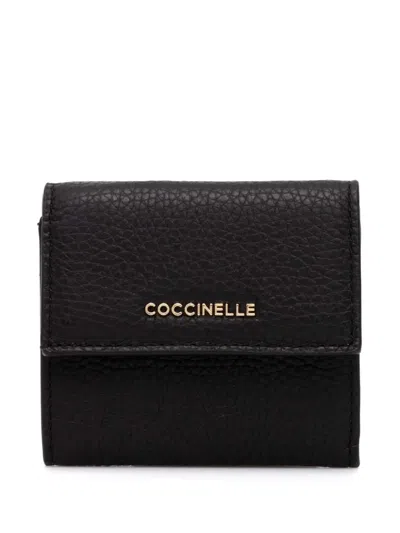 Coccinelle Metallic Soft Wallet In Schwarz