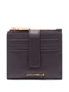 Coccinelle Metallic Soft Zip-fastening Cardholder Wallet In Purple