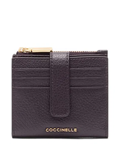 Coccinelle Metallic Soft Zip-fastening Cardholder Wallet In Purple