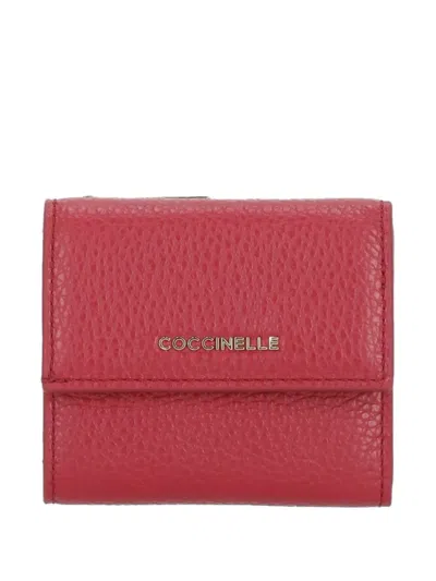 Coccinelle Metallic Wallet In Red