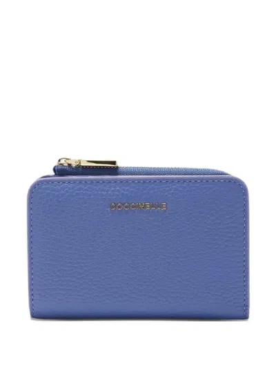Coccinelle Metallic Zip Wallet In Blue
