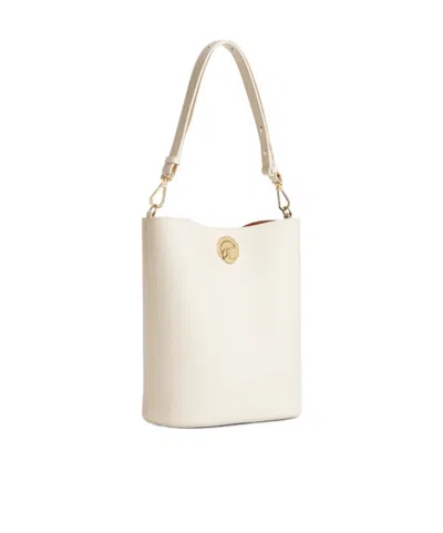 Coccinelle Metal-ring Bucket Bag In White
