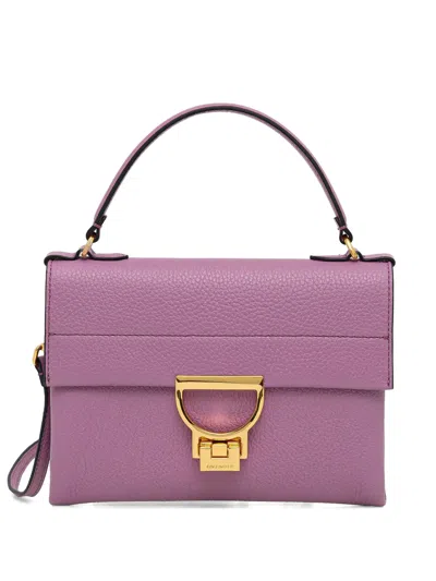 Coccinelle Mini Arlettis Satchel Bag In Purple
