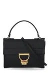 Coccinelle Arlettis Pebbled-leather Satchel In Noir