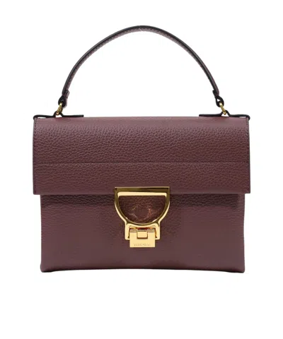 Coccinelle Mini Arlettis Tote Bag In Burgundy