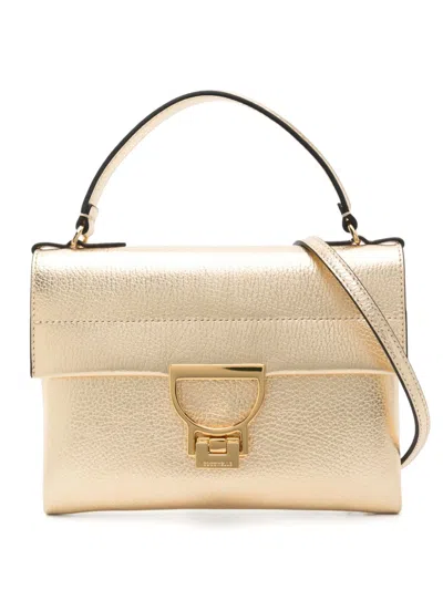 Coccinelle Mini Arlettis Tote Bag In Gold