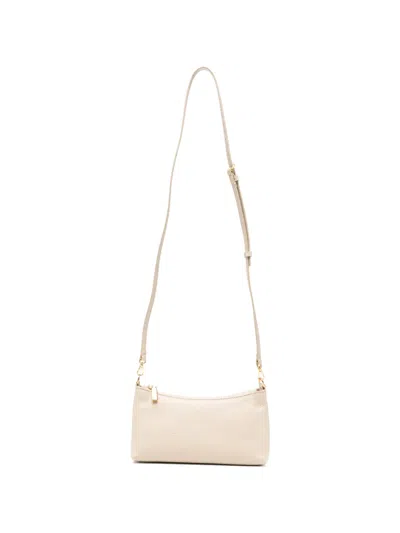 Coccinelle Mini Aura Sandshel Cross Body Bag In Neutral