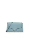 Coccinelle Logo-embroidered Shoulder Bag In Blue