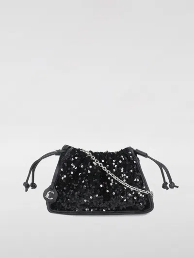 Coccinelle Black Dulse Paillette Leather Hand Bag
