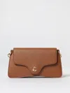 Coccinelle Mini C-me Logo-plaque Shoulder Bag In Brown