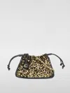 Coccinelle Black/golden Dulse Paillette Leather Hand Bag In Gold