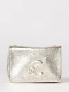 Coccinelle Dulse Mini Leather Bag In Silver