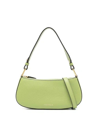 Coccinelle Mini Bag Grained Leather In Green