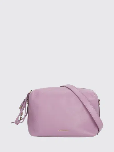 Coccinelle Nory Grained Leather Pochette In Purple