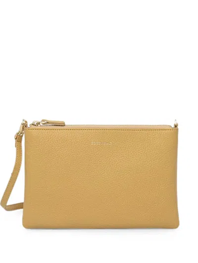 Coccinelle Mini Best Grained Leather Crossbody Bag In Yellow