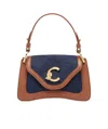 Coccinelle Mini C-me Denin Cross Body Bag In Blue