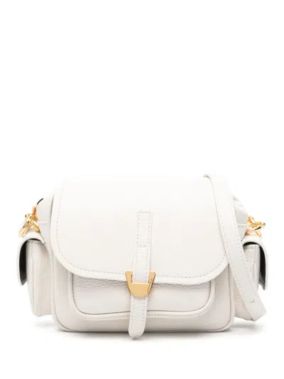 Coccinelle Mini Campus Cross Body Bag In Blanco