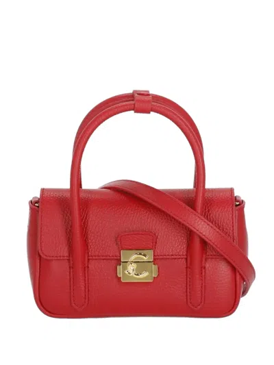 Coccinelle Mini C-me Lock Tote Bag In Blue