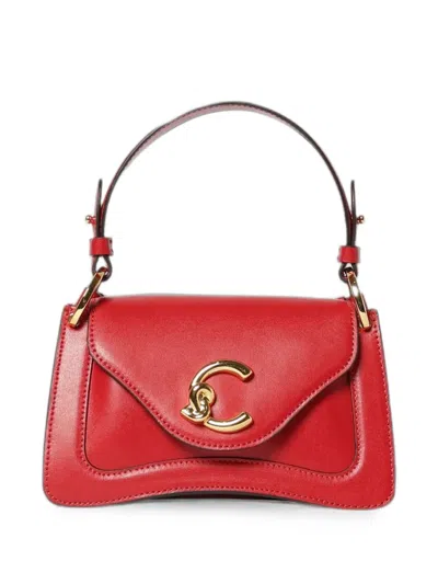 Coccinelle Mini C-me Tote Bag In Red