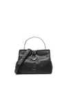 Coccinelle Ring-detail Top-handle Bag In Black
