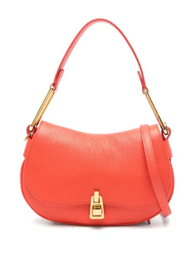 Coccinelle Mini Magie Shoulder Bag In Orange