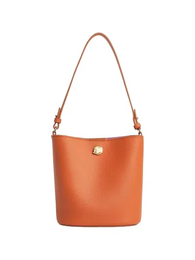 Coccinelle Mini Nikla Leather Shoulder Bag In Orange