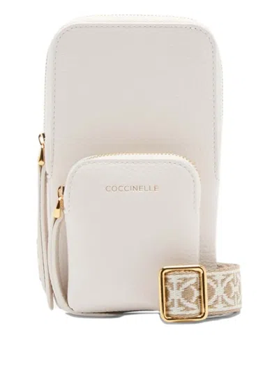 Coccinelle Mini Pixie Leather Phone Case In White