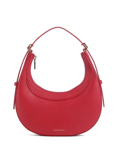 Coccinelle Mini Zip-fastening Shoulder Bag In Red