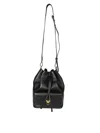 Coccinelle Minimalist Black Cowhide Leather Backpack In Black