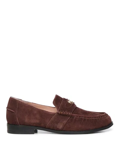 Coccinelle C-penny Suede Loafers In Brown