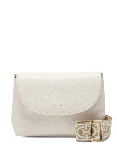 Coccinelle Monogram Paulina Shoulder Bag In White