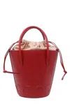 Coccinelle Myrtha Maxi Logo Medium Bucket Bag In Red