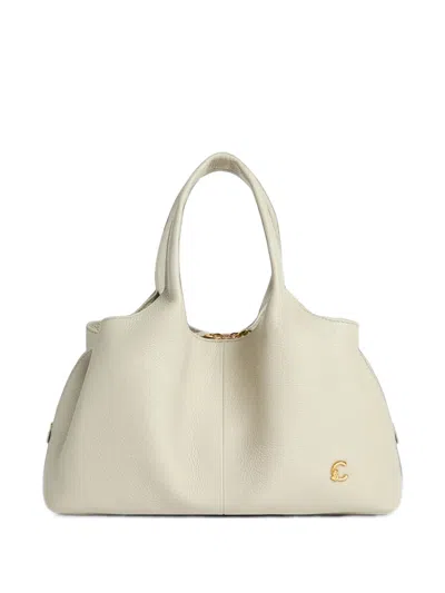 Coccinelle Nell Leather Tote Bag In Neutral