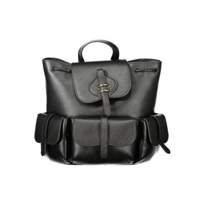 Coccinelle Nero Leather Women's Backpack In Black