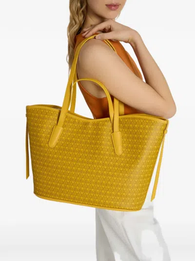 Coccinelle Never Without Monogram Tote Bag In Yellow