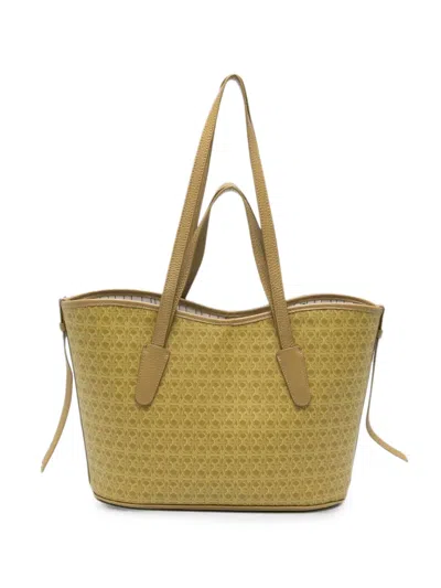 Coccinelle Never Without Monogram-print Tote Bag In Green