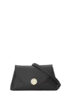 Coccinelle Black Foldover Top Handbag With Clasp Fastening And Zip Pocket In Black
