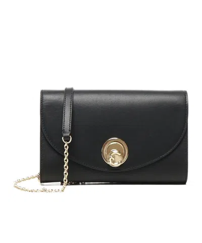 Coccinelle Nikla Foldover Top Small Crossbody Bag In Black