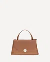 Coccinelle Curved Top Handbag With Circular Detail And Detachable Shoulder Strap