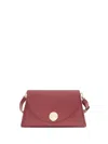 Coccinelle Medium Nikla Circular-clasp Calf-leather Shoulder Bag In Red