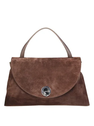 Coccinelle Nikla Suede Handbags In Brown