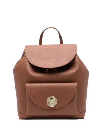 Coccinelle Nikla Turn-lock Backpack In Brown