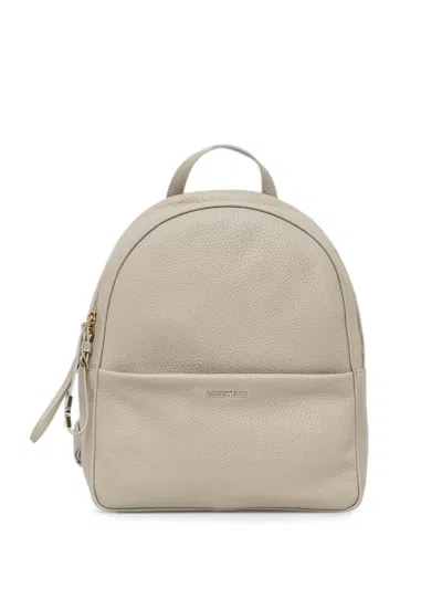 Coccinelle Nory Grained Leather Backpack In Neutral