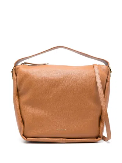 Coccinelle Oliver Leather Tote Bag In Brown