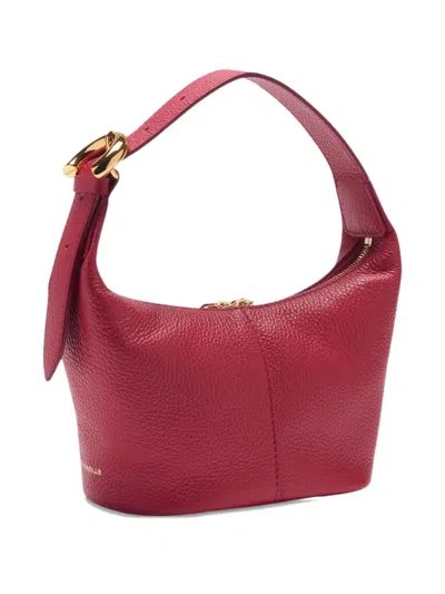Coccinelle Oval Buckle Tote Bag In Red